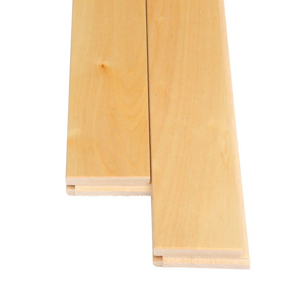 MONO SERRA Canadian Northern Birch Natural 3/4 in. x 3-1/4 in. Wide x Varying Length Solid Hardwood Flooring (20 sq. ft. / case) - Super Arbor