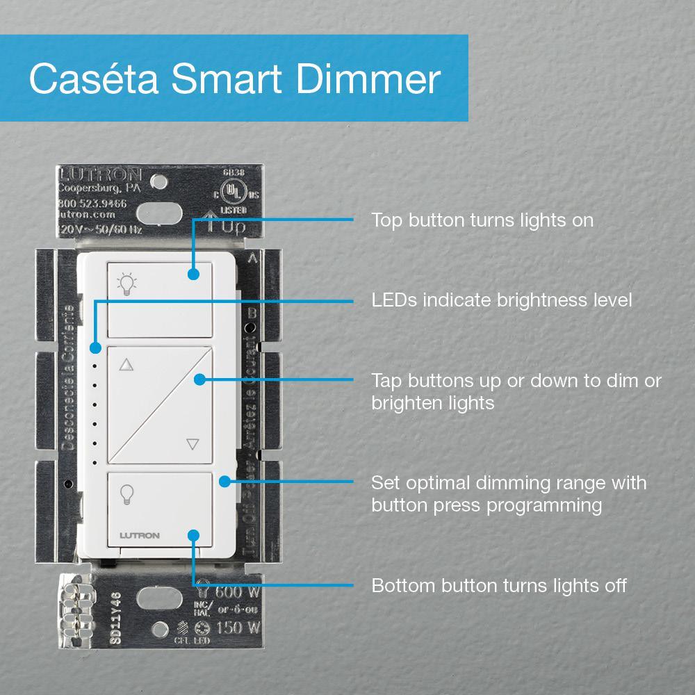 Caseta Wireless Smart Lighting Dimmer Switch Starter Kit - Super Arbor