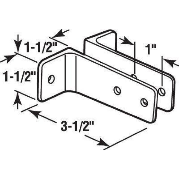 3-1/2 in. Long Chrome 2 Piece Wall Bracket - Super Arbor