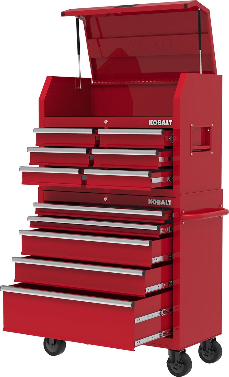 Kobalt 36-in W x 38-in H 5-Drawer Steel Rolling Tool Cabinet (Red)