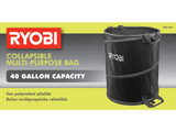 RYOBI Lawn and Leaf Bag, Collapsible 40-Gallon Capacity (AC04313)