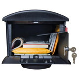 Mailsafe Large, Plastic, Locking, Post Mount Mailbox, Black - Super Arbor