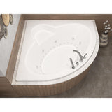 Jaspers 5 ft. Acrylic Corner Drop-in Air and Whirlpool Bathtub in White - Super Arbor