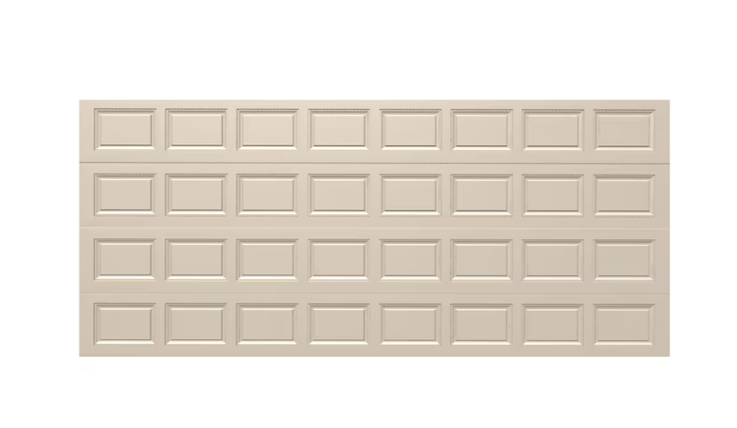 Wayne Dalton Classic Steel Model 8000 16-ft x 7-ft Almond Double Garage Door