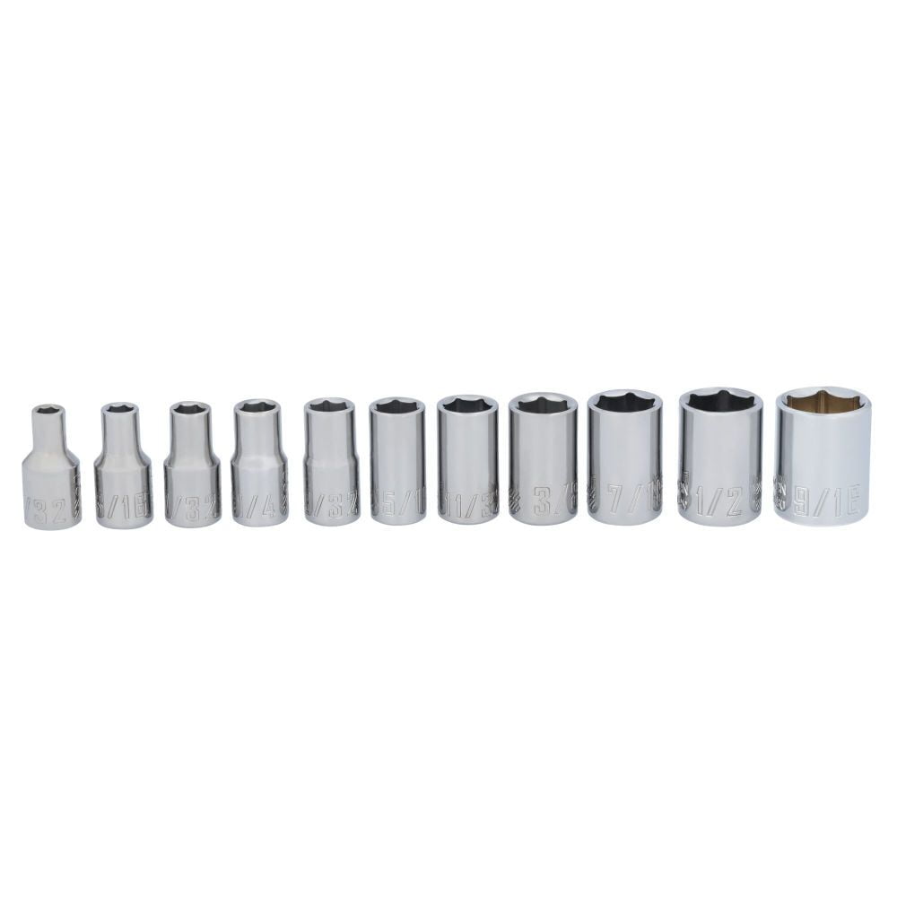 CRAFTSMAN 11-Piece Standard (SAE) 1/4-in Drive 6-Point Shallow Socket Set