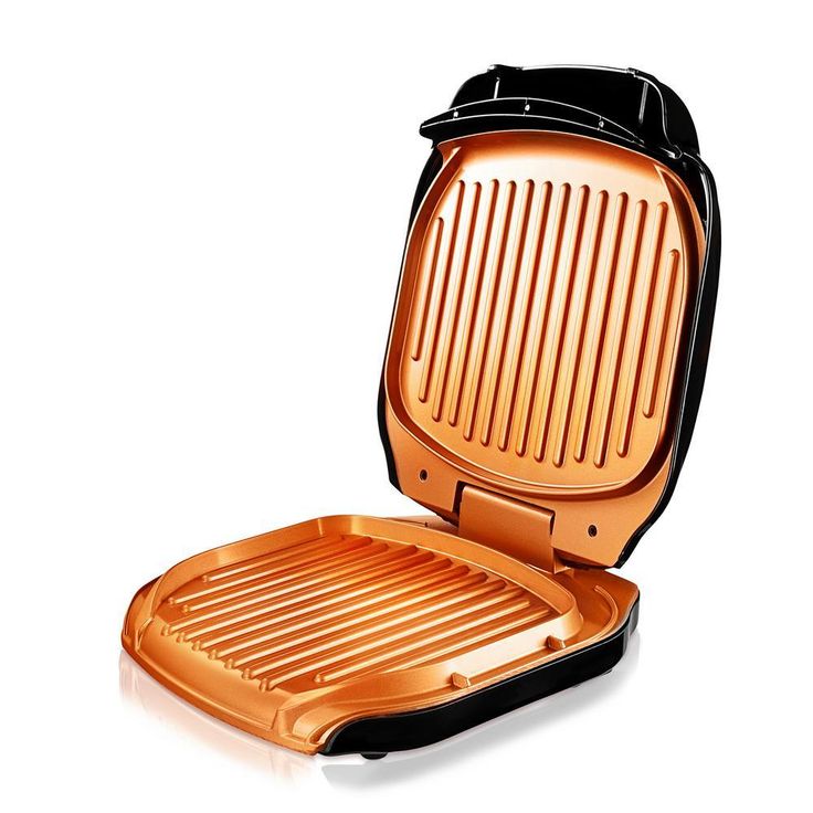 72 sq. in. Black Copper Low Fat Indoor Grill