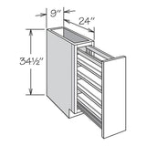 allen + roth Annscroft 9-in W x 34.5-in H x 24-in D Hazelnut Maple Door Base Semi-Custom Cabinet