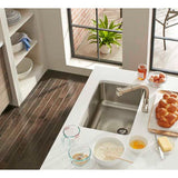 Lustertone Undermount Stainless Steel 27 in. Single Bowl Kitchen Sink with 10 in. Bowl
