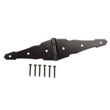 Everbilt 8 in. Black Heavy Duty Decorative Strap Hinge