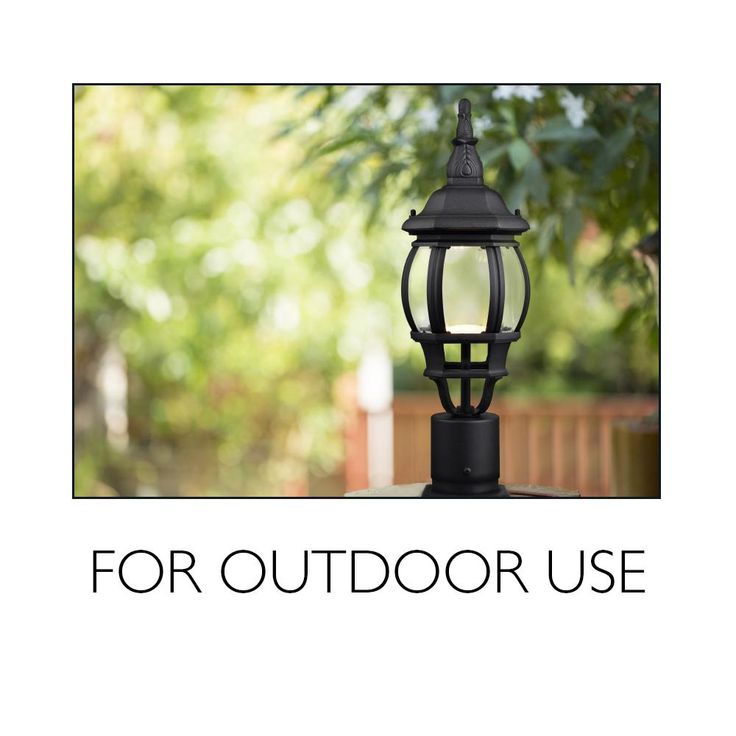 Maple Street Black Outdoor Die-Cast Post Mount Light Fixture