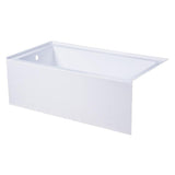 Aqua Eden Jenny 54 in. Acrylic Left-Hand Drain Rectangular Alcove Bathtub in White - Super Arbor
