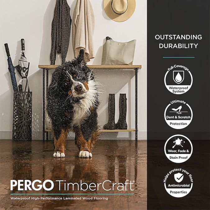 Pergo TimberCraft +WetProtect Wells Branch Hickory Waterproof Laminate Flooring