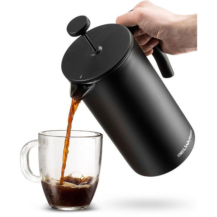 34 oz. Black Stainless Steel French Press