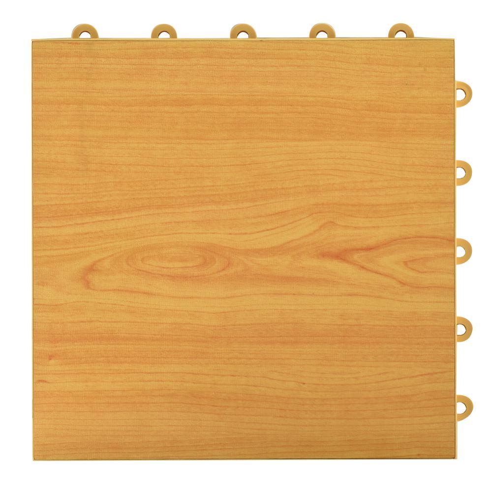 Greatmats Click Tile 12-1/8 in. x 12-1/8 in. Dark Oak Interlocking Basement Plastic and Vinyl Floor Tile (24-Pack) (24.5 sq. ft.)