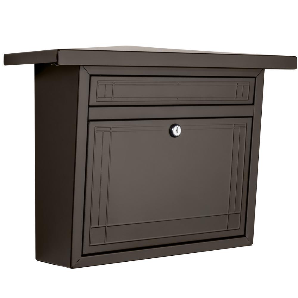 Frank Lloyd Wright Collection Beachy Wall Mount Locking Mailbox - Super Arbor