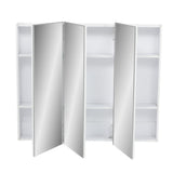 36-3/8 in. W x 30-3/16 in. H Frameless Surface-Mount Tri-View Bathroom Medicine Cabinet - Super Arbor