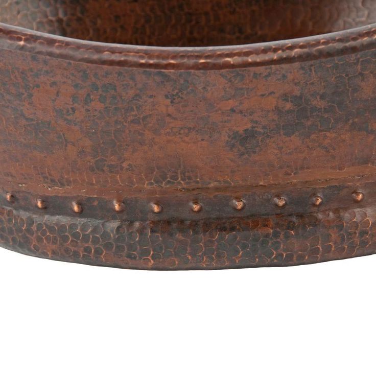 Premier Copper Products Bath Tub Hammered Copper Vessel Sink in Oil Rubbed Bronze