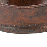 Premier Copper Products Bath Tub Hammered Copper Vessel Sink in Oil Rubbed Bronze