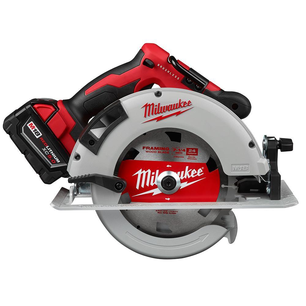 M18 18-Volt Lithium-Ion Brushless Cordless 7-1/4 in. Circular Saw Kit and PACKOUT 10 in. Compact Tool Box - Super Arbor