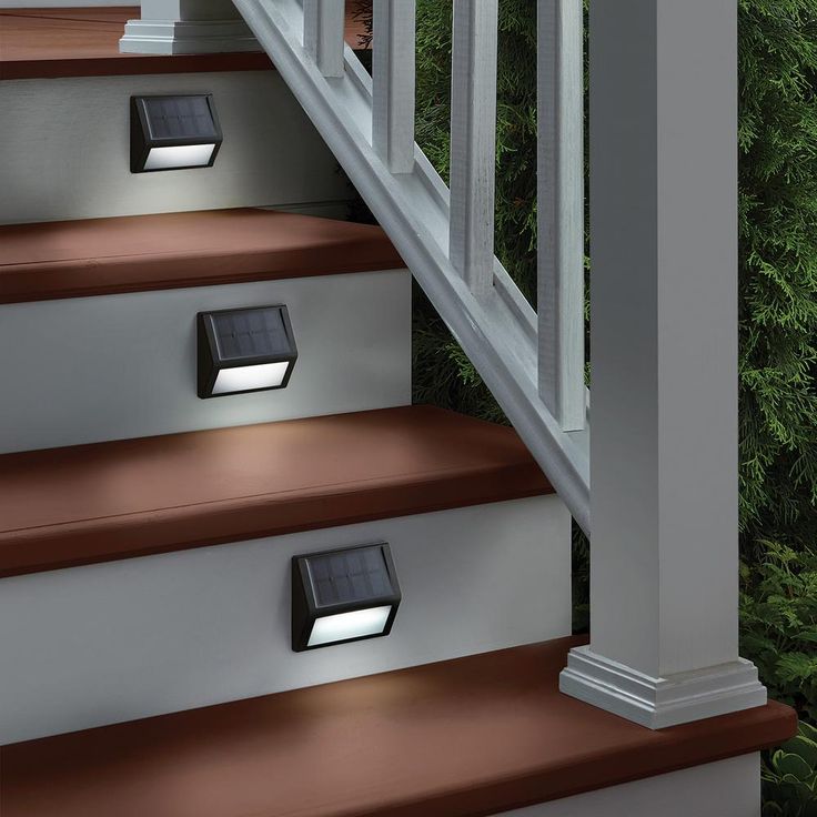 Solar Black LED Stair Light 10 Lumens (4-Pack)