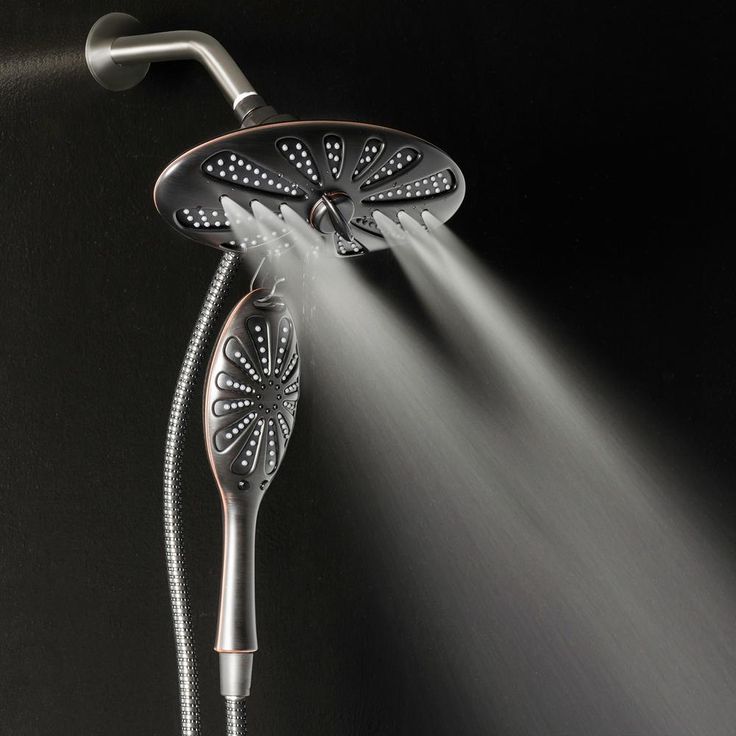 4-Spray 11 in. Oval Dual Showerhead and Handheld Showerhead in Oil-Rubbed Bronze