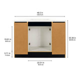 Style Selections Cauley 48-in Deep Blue Single Sink Bathroom Vanity with White Cultured Marble Top