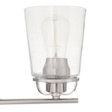 Inspiration 23.19 in. 3-Light Brushed Nickel Bathroom Vanity Light with Glass Shades