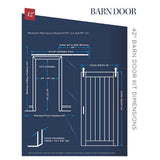 42 in. x 84 in. Bright White MDF K Frame Interior Barn Door Slab - Super Arbor