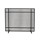 Cabarrus Modern Gold Single Panel Iron Fire Screen - Super Arbor