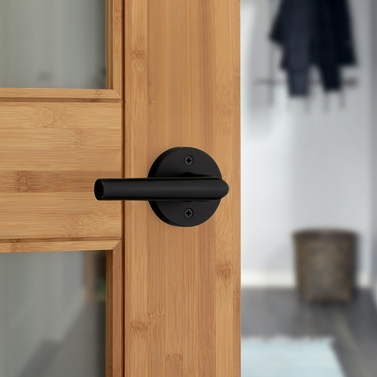 Kwikset Milan Matte Black Dummy Door Lever