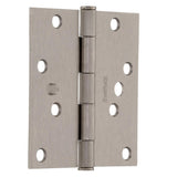 4 in. Satin Nickel Square Corner Security Door Hinges Value Pack (3-Pack) - Super Arbor