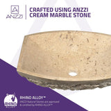 Moon Vessel Sink in Classic Cream Marble - Super Arbor