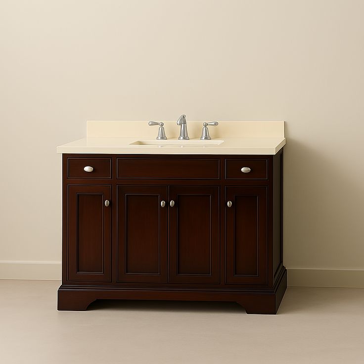 Home Decorators Collection Teagen 42-Inch Bathroom Vanity in Dark Espresso with Cultured Marble Top