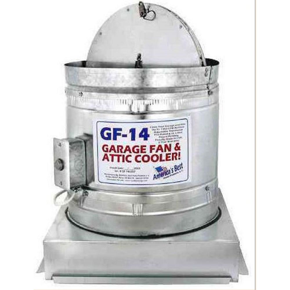 1150 CFM Galvanized Steel Electric Powered Attic Fan with Adjustable Thermostat - Super Arbor
