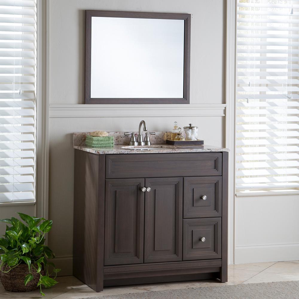 Brinkhill 36 in. W x 34 in. H x 22 in. D Bath Vanity Cabinet Only in Flagstone - Super Arbor