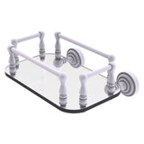 Allied Brass Dottingham Collection Wall Mounted Glass Guest Towel Tray in Matte Black