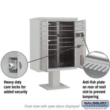 3400 Horizontal Series 10-Compartment 2-Parcel Locker Pedestal Mount Mailbox - Super Arbor