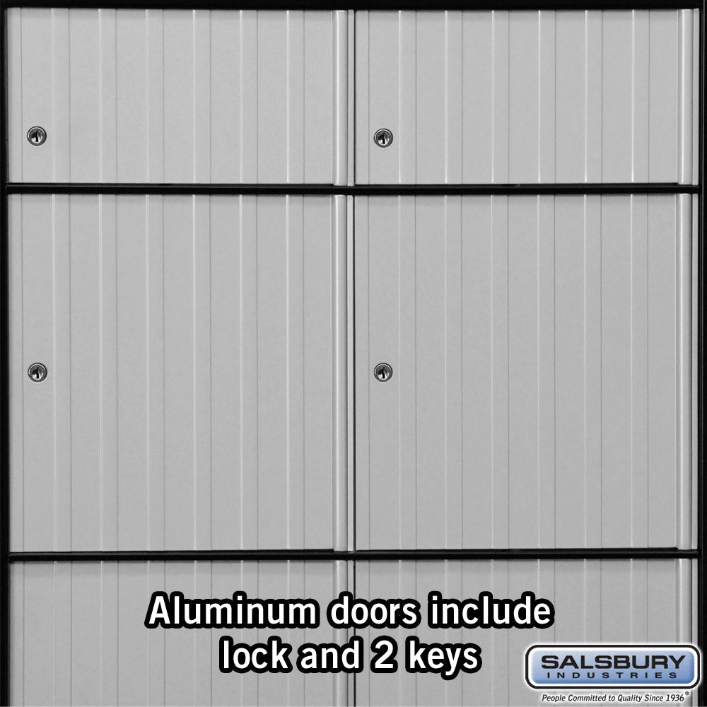 6-Door Aluminum Mailbox System for Private Access