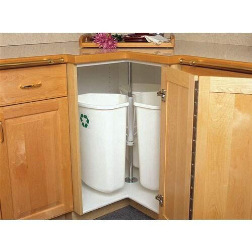 Knape & Vogt 28-Quart Plastic Pull Out Trash Can