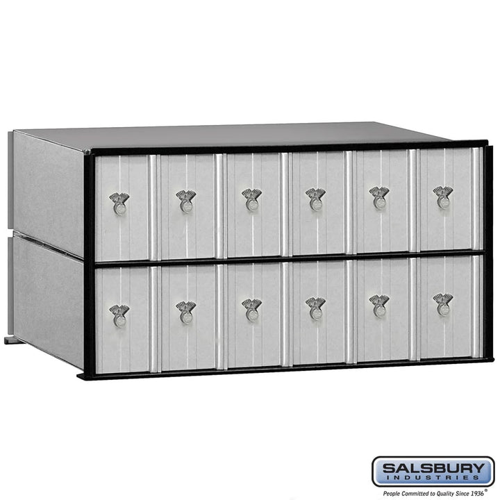 Aluminum Mailbox with 12 Doors and Combination Locks