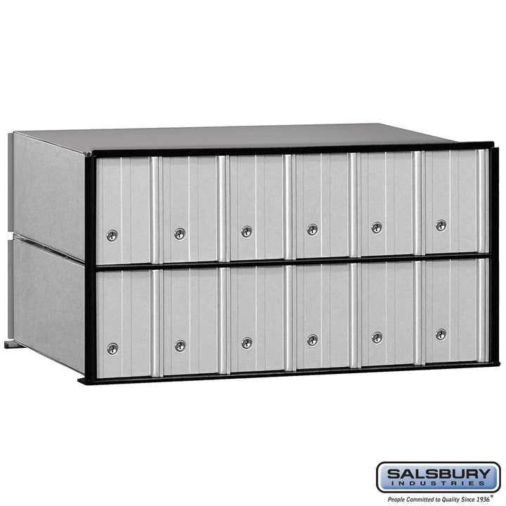 12-Door Aluminum Mailbox with Secure Locking System