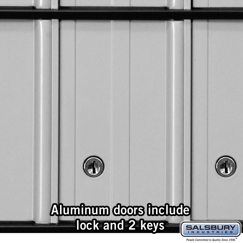 12-Door Aluminum Mailbox with Secure Locking System
