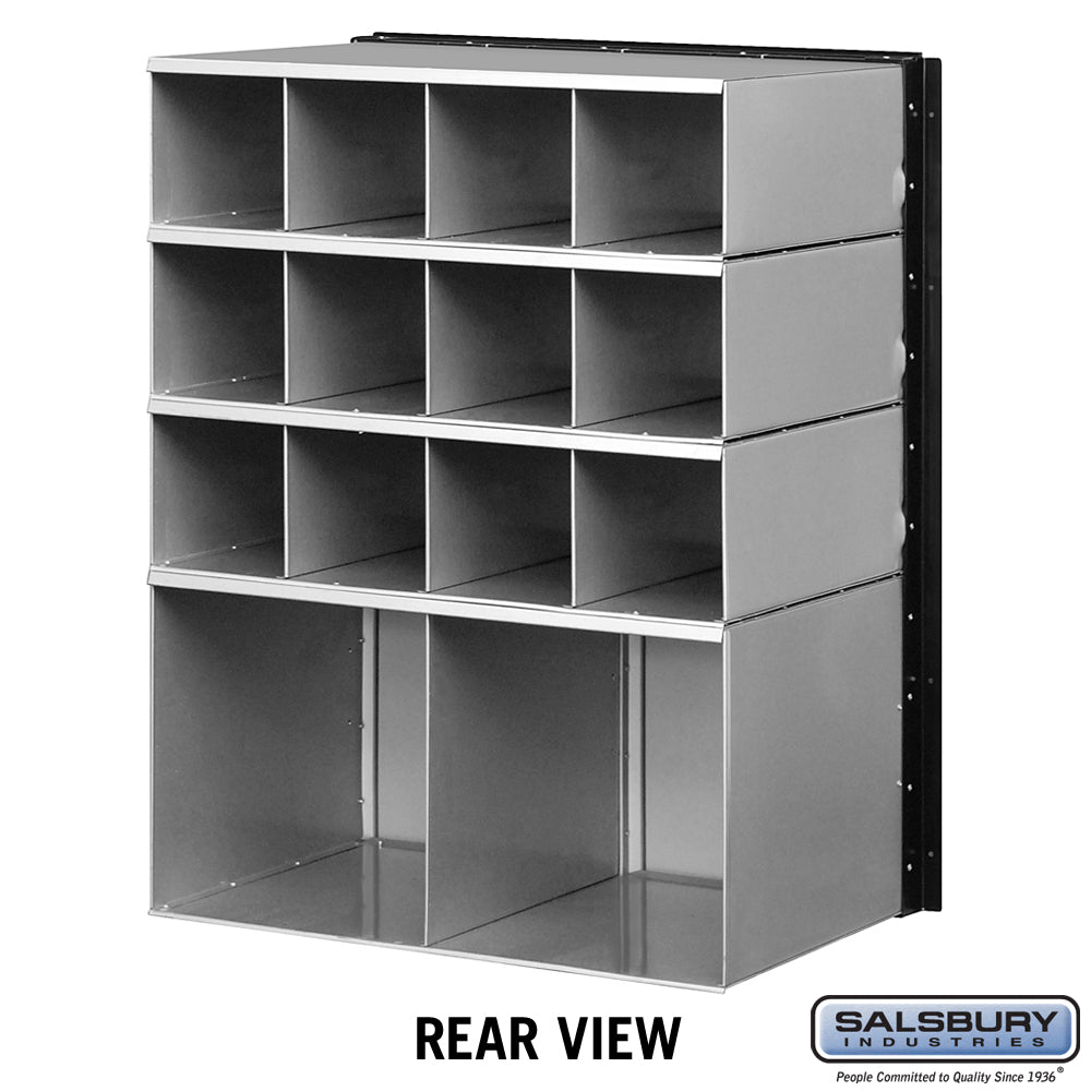 Aluminum Mailbox with 14 Doors - Rear Loading System