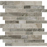 MSI Savoy Interlocking 12 in. x 12 in. x 8mm Glass Mesh-Mounted Mosaic Tile (10 sq. ft. / case)