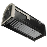 Brunswick Large, Steel, Post-Mount Mailbox, Black w/Brushed Nickel - Super Arbor