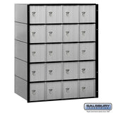 Aluminum Mailbox with 20 Doors and Combination Locks