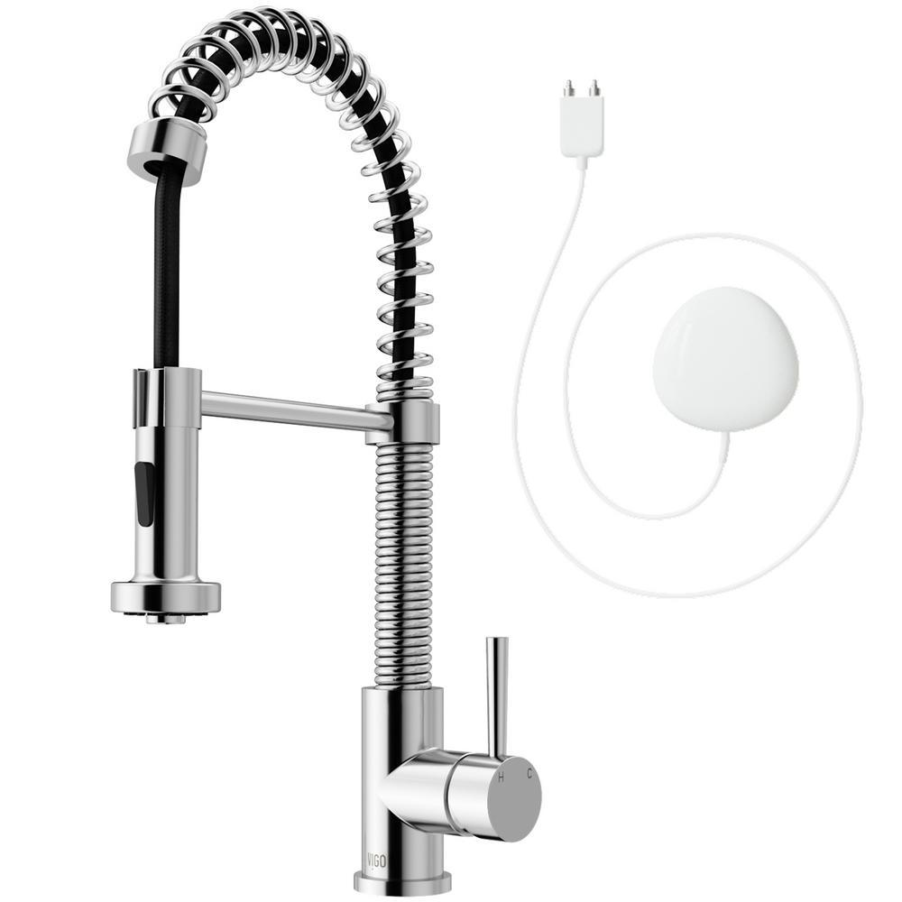 Edison Single-Handle Pull-Down Sprayer Kitchen Faucet with FloodSense Technology in Matte Black - Super Arbor