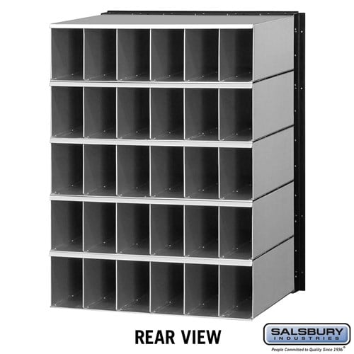 Salsbury Aluminum Mailbox with 30 Combination Lock Doors – Rear Loading System, 23.25" W x 30" H x 15.5" D