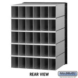 Aluminum Mailbox with 30 Combination Lock Doors - Rear Loading System