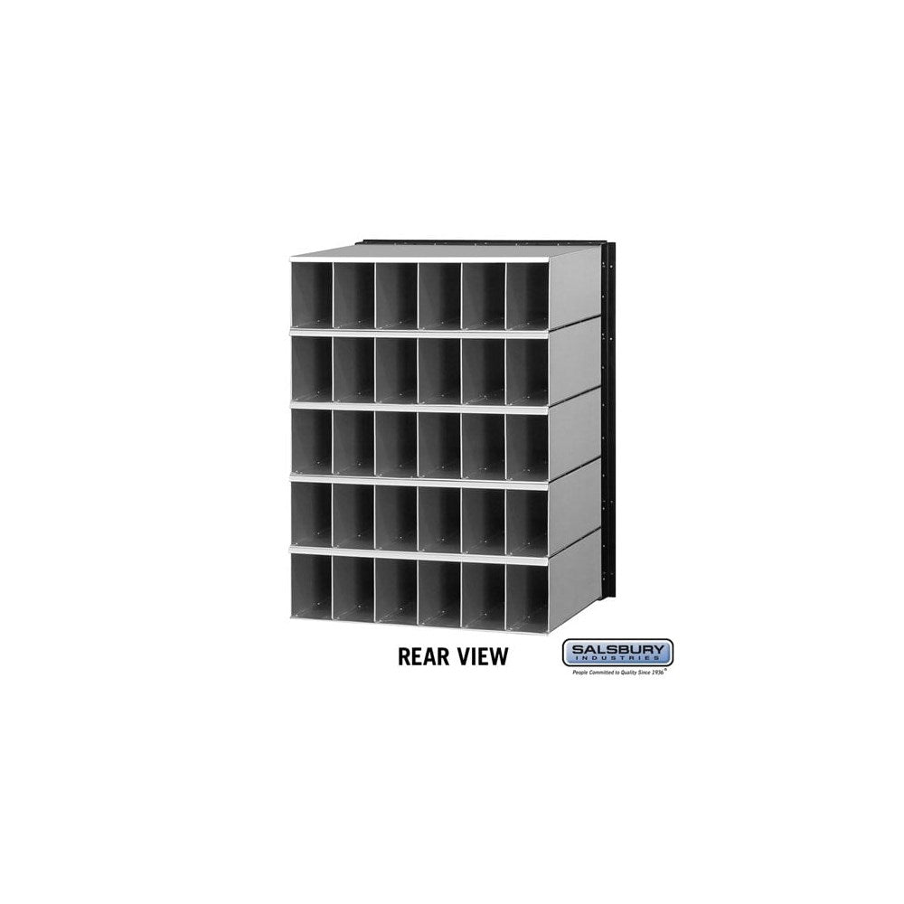 Salsbury Aluminum Mailbox with 30 Combination Lock Doors – Rear Loading System, 23.25" W x 30" H x 15.5" D